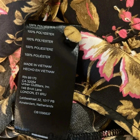 Anthropologie Floral V-Neck Blouse - Black and Brown - Picture 9 of 11